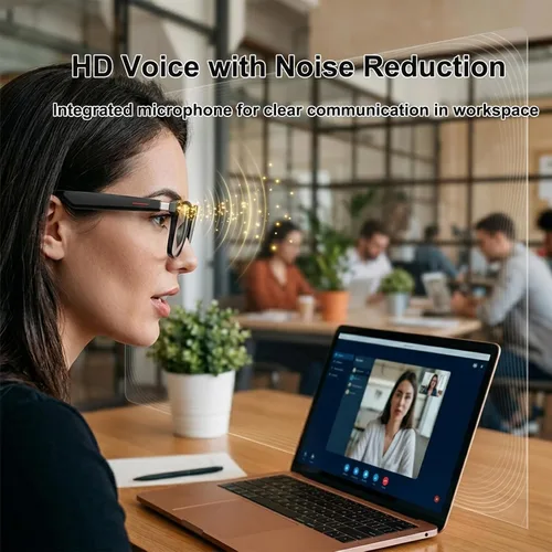 Vista 3 de Lentes inteligentes con Bluetooth para hombres y mujeres, bloqueo de luz azul Open-Ear Speaker Bluetooth Audio Glasses for Work & Driving