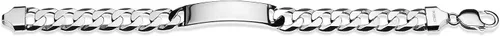 Vista 8 de Quadri - Pulsera de identificación extra brillante con eslabones cubanos de 0472in en plata de ley 925 italiana para hombres y niños de 8 a 9