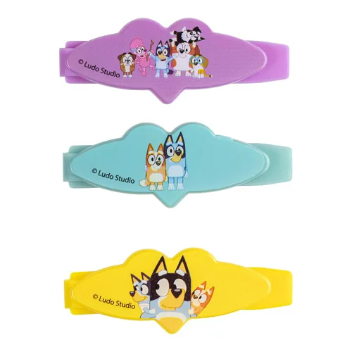 Vista 2 de Luv Her Bluey - Juego de accesorios de 20 piezas para niñas con 3 pasadores, 4 pinzas para el cabello, 5 elásticos y 8 ponis de rizo, a partir de 3