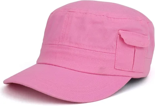 Vista 7 de Trendy Apparel Shop Gorra estilo militar liso Castro con bolsillo Blanco