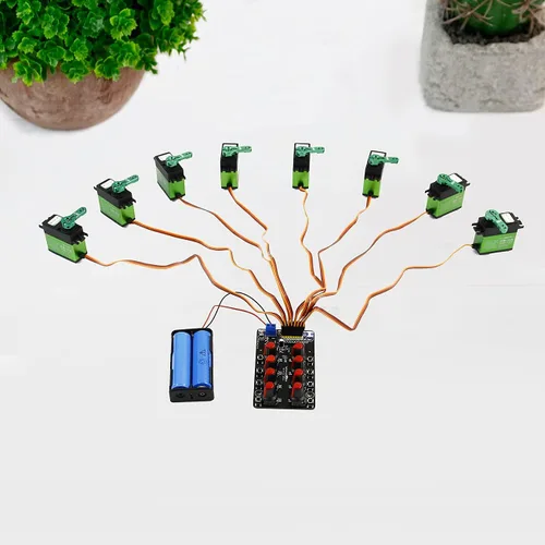 Vista 4 de Yahboom Controlador de servomotores RC de 8 canales, herramienta de centrado de controlador con protección contra sobrecorriente, 2 modos de control