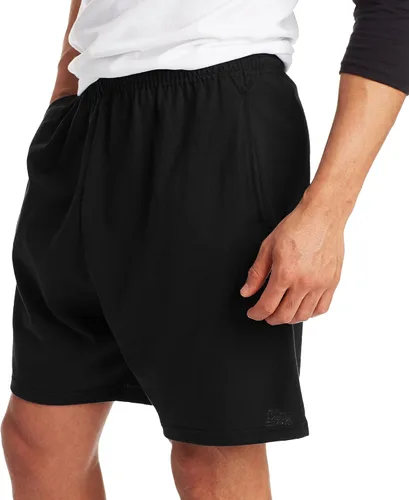 Vista 3 de Hanes Pantalones cortos deportivos para hombre, pantalones cortos de algodón favoritos, pantalones cortos de punto con bolsillos, pantalones cortos