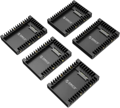 Vista 9 de ORICO 2.5 SSD SATA a 3.5 Adaptador de disco duro para bahía interna convertidora de montaje de soporte para bandeja de 7 / 9.5 / 12.5mm 2.5 pulgadas