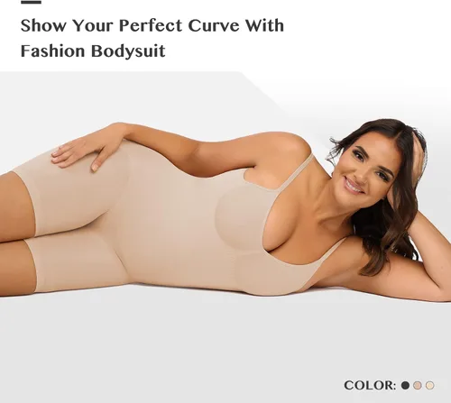 Vista 6 de FeelinGirl Body de espalda baja para mujer, con control de abdomen, sin costuras, moldeador de cuerpo