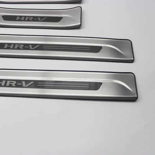 Vista 4 de OLIKE para Honda HRV HR-V 2023 2024 Placa Protectora de Umbral de Puerta de Acero Inoxidable Protector de Umbrales Trim (OL1311)