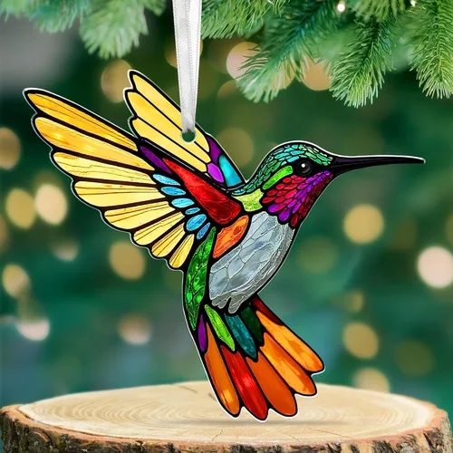 Vista 11 de FLAGWIX Regalos de águila calva de Navidad para hombres y mujeres - Adornos acrílicos planos 2D (no 3D) 2025 para decoraciones - Adorno de águila