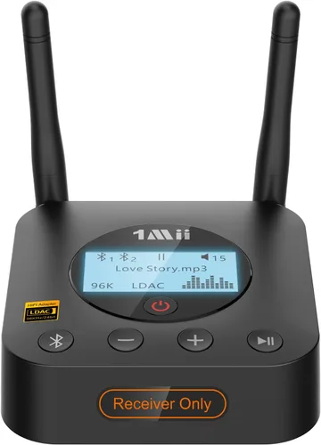 Vista 10 de [Actualizado] 1Mii B06Pro Receptor Bluetooth de largo alcance, adaptador de audio inalámbrico HiFi, receptor Bluetooth 5.3 con envolvente 3D aptX HD