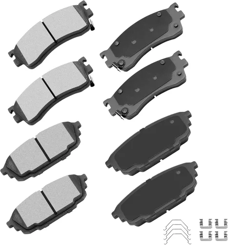Vista 26 de cciyu Juego de pastillas de freno delanteras de cerámica profesional D681 para BMW 530i, 97-03 para BMW 540i, 95 97-01 para BMW 740i, 95-01 para BMW