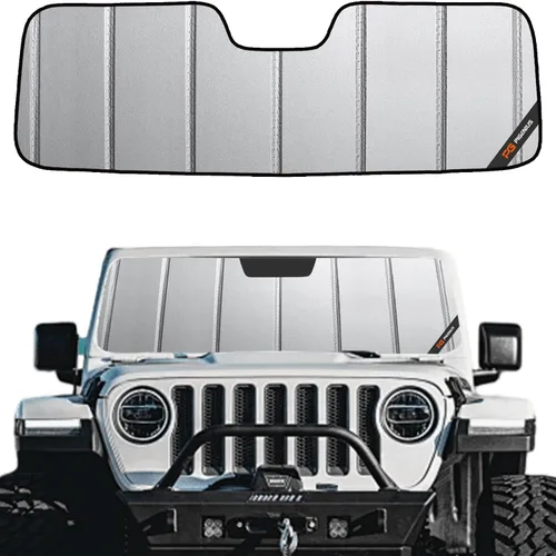 Vista 13 de Pigenius Parasol para Parabrisas para Jeep Wrangler 1997-2006 Sombrilla para Ventana Delantera - Salvaguarda