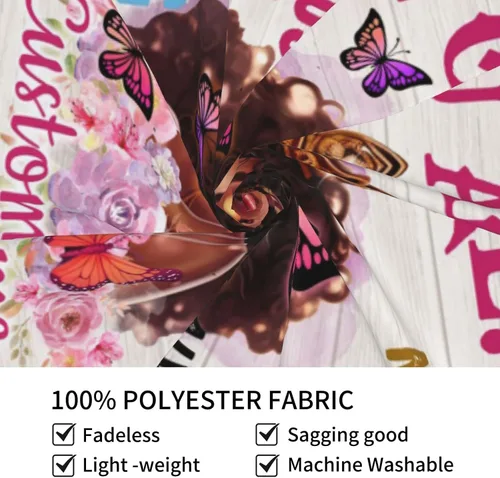 Vista 5 de QOQIOSOC Tapiz personalizado para mujer negra con nombre, tapiz para colgar en la pared de yoga afroamericano, meditación, tapiz para colgar