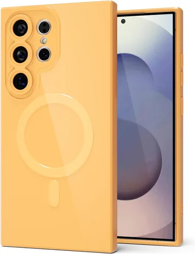 Vista 174 de Svanove Funda magnética de silicona para Samsung Galaxy S22, compatible con Magsafe, bonita funda para mujer, goma de gelatina brillante delgada