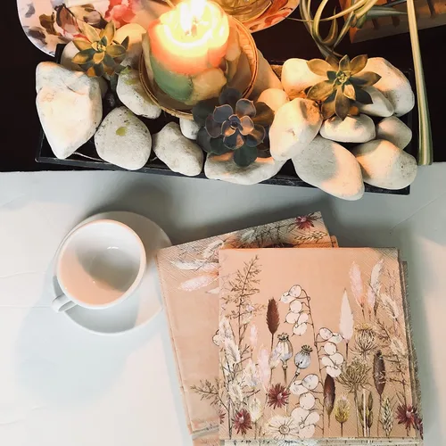Vista 7 de 20 servilletas decorativas florales de 3 capas de 6.5 x 6.5 pulgadas para decoupage, eventos temáticos de la naturaleza, ecológicas y biodegradables