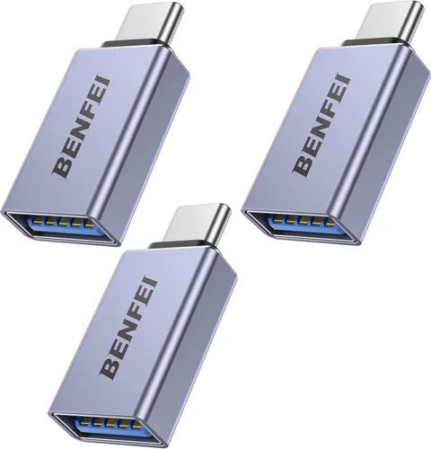 Vista 11 de BENFEI Adaptador USB C a USB 3.0, paquete de 3 adaptadores USB C a un macho a hembra, compatible con MacBook 2018 2017 2016, Samsung Galaxy Note 8