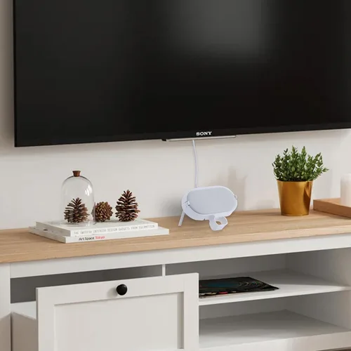 Vista 6 de Soporte universal para transmisor de TV para Google TV Streamer 4K - Instalación sin taladros Diseño que ahorra espacio con funda de protección