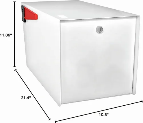 Vista 8 de Mail Boss Mail Manager Street Safe - Buzón de acceso trasero con bloqueo Rear retrieval door keeps you out of the street, anti-pry double-cam