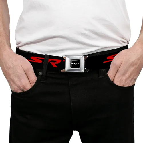 Vista 3 de Buckle-Down Cinturón de seguridad para hombre Viper SRT Hellcat Kids, Dodger Logo cAzul NegroRojo, 1.0" Ancho - 20-36 pulgadas