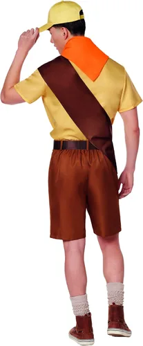 Vista 2 de Spirit Halloween Up - Disfraz de Russel para adultos, con licencia oficial, disfraz de grupo, Disney, Pixar, cosplay de Boy Scout