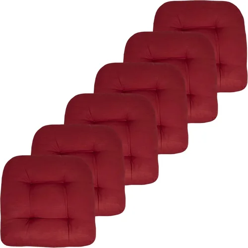 Vista 74 de Sweet Home Collection - Cojines para silla de patio y exterior, almohadillas prémium con relleno grueso y cómodo de fibra, mechones, 19 x 19 Negro