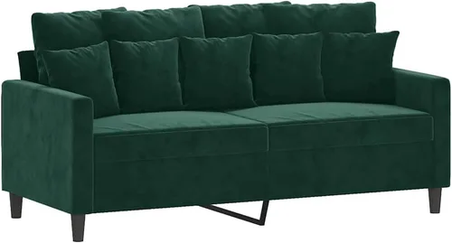 Vista 14 de vidaXL Sofá de 2 plazas, acolchado de terciopelo de lujo, cómodo asiento y almohadas acolchados, diseño moderno, marco de metal resistente