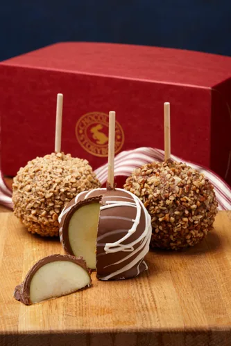 Vista 6 de Manzana de caramelo de chocolate con leche (individual) - Ideas únicas para regalos, familias, vacaciones, fiestas, vacaciones