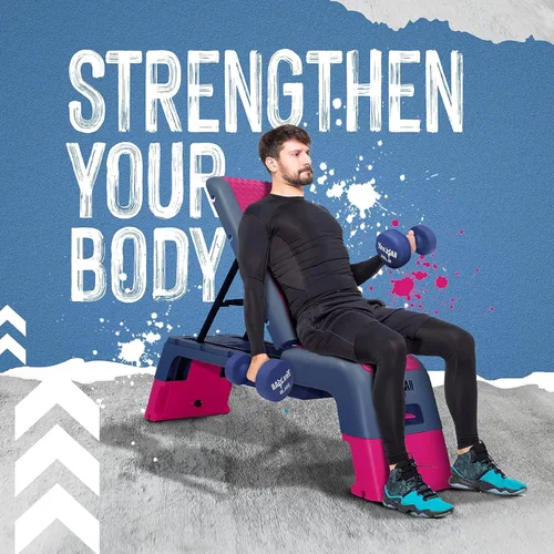 Vista 6 de Yes4All - Banca multifuncional para aeróbicos - Estación de fitness versátil, banco de pesas, step aeróbico, caja de pliometría para entrenamientos
