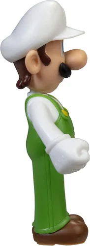 Vista 3 de Super Mario Figura de acción de 2.5 pulgadas, juguete coleccionable Luigi de pie de fuego