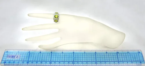Vista 3 de RB Gems - Anillo de plata de ley 925 5 quilates acabado rodiado estilo 3 piedras