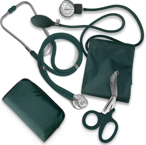 Vista 14 de ASA TECHMED Paquete de inicio para enfermeras y EMT Estetoscopio, monitor de presión arterial y tijeras de trauma de 19.1 cm EMT Regalo ideal