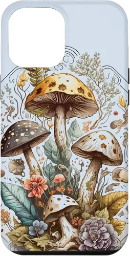 Vista 25 de iPhone 16 Mushroom Tarot Card Goth Emo Occult Astrology Women Girls Case