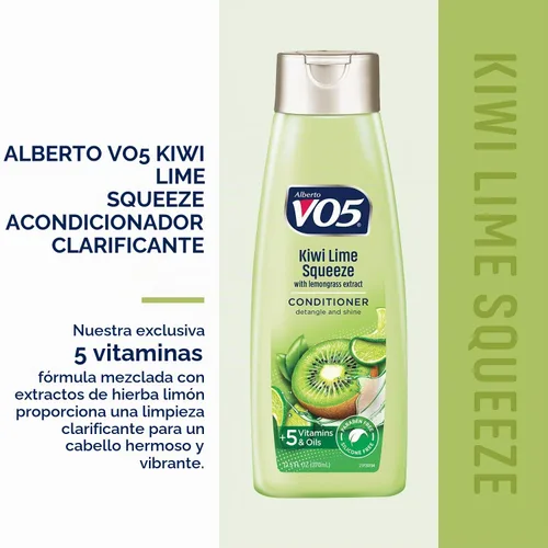 Vista 2 de Alberto VO5 Herbal Escapes Kiwi Lime Squeeze Acondicionador clarificante, 12.5 onzas