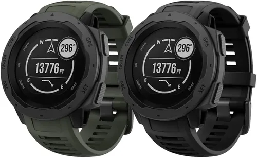 Vista 40 de NotoCity Correa de repuesto para Garmin Instinct, silicona suave, compatible con Garmin Instinct 2/Solar/Tactical(verde militar)
