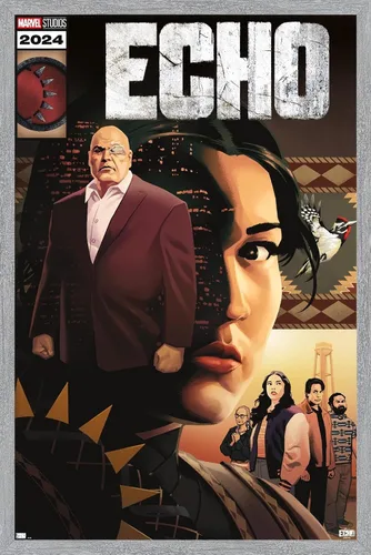 Vista 16 de Trends International Marvel Echo - Póster de pared con portada de cómic, 22.4 pulgadas de largo x 14.7 pulgadas, versión enmarcada en madera