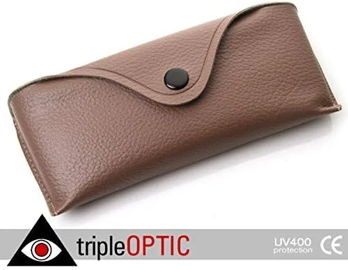 Vista 4 de zeroUV Funda protectora de vinilo retro para gafas de sol con cierre a presión