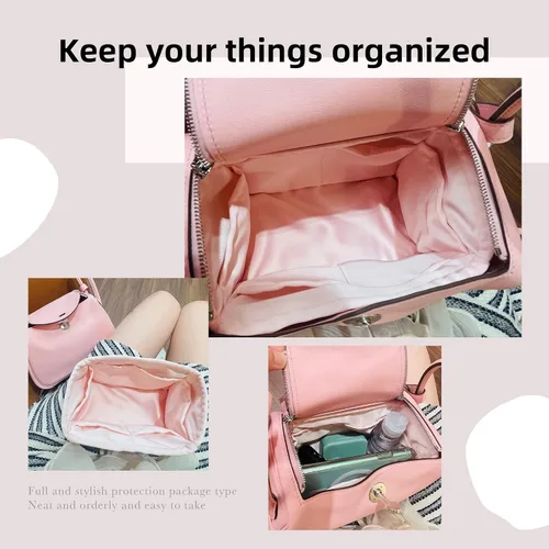 Vista 8 de DGAZ Organizador de bolso, organizador de bolsas de seda, bolso de lujo y moldeador de bolsas para bolsas Lindy 19263034 (rosa, LD26)