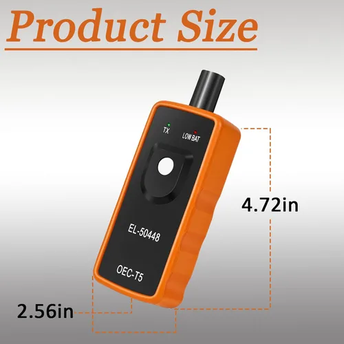 Vista 2 de TPMS Herramienta de reaprendizaje para GM, EL-50448 Herramienta de reinicio de activación del sensor de presión de neumáticos, accesorio