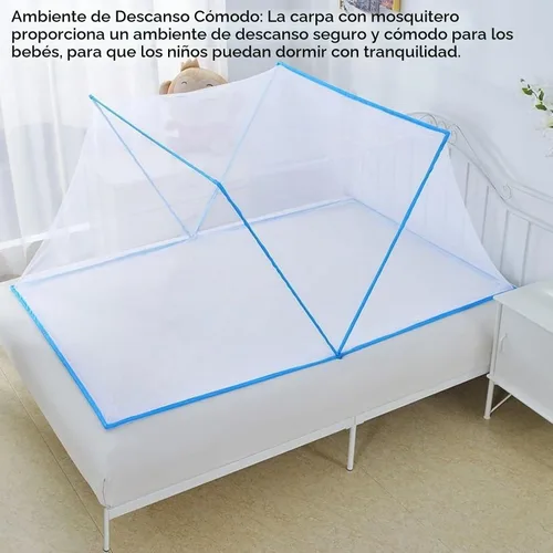 Vista 3 de SWOQ Tienda de mosquitera para dormitorio, fácil de almacenar, plegable, ligera, mosquitera, tienda para viajes