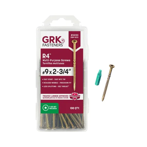 Vista 21 de GRK Fasteners R4™ #9 x 1-1/2" Tornillos multiusos para enmarcar, 820 PCS