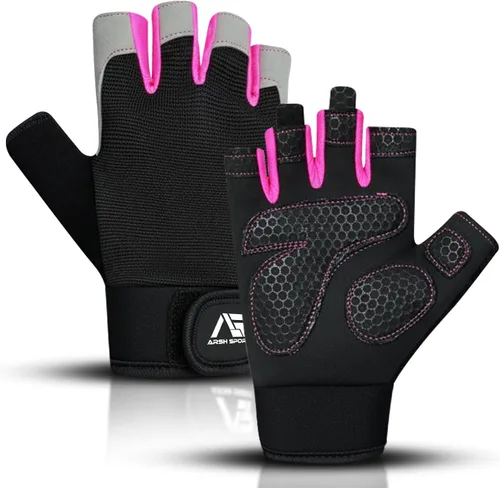 Vista 8 de Guantes de gimnasio transpirables para hombres y mujeres – Guantes de entrenamiento ligeros, antideslizantes con protección completa de la palma