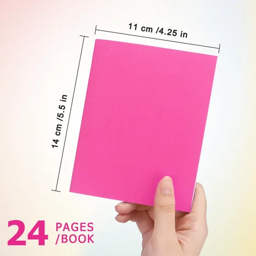 Vista 3 de Tamaki Paquete de 6 libros coloridos en blanco para que los niños escriban, dibujen, lindo cuaderno de bocetos para niños, 6