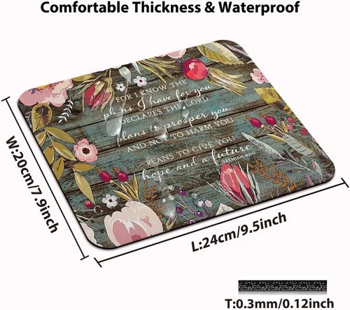 Vista 2 de for I Know The Plans I Have for You - Alfombrilla para mouse, tapete de verde ( Bean Green )