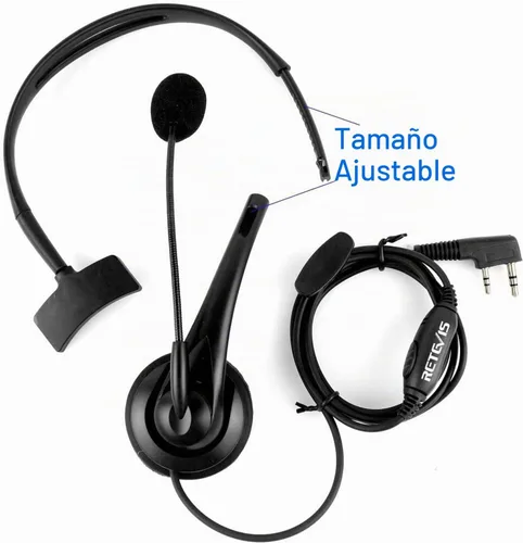 Vista 7 de Retevis Auricular Walkie Talkie, micrófono de auge, para RT22/RT68/RT21/H777