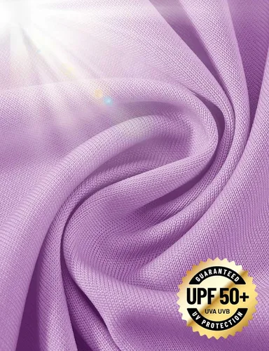 Vista 4 de Rdruko Camisas de senderismo para mujer, manga larga, secado rápido, cremallera de 14, protección solar UPF 50+, para correr al aire libre