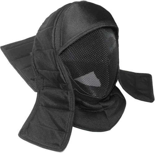 Vista 10 de LEONARK 800N Hema - Máscara de esgrima con capucha para casco, hecho a mano, protector de cabeza de sable de espada