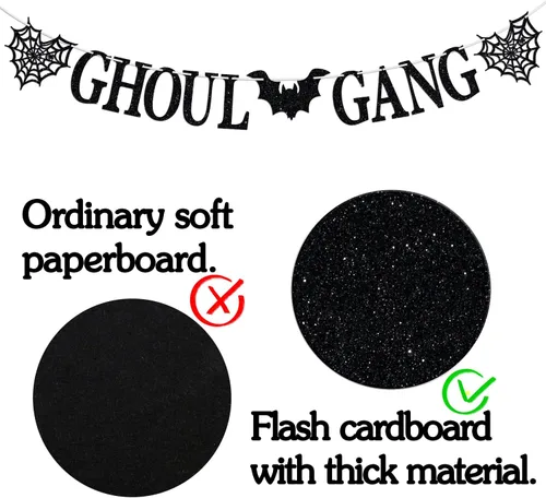 Vista 2 de Cartel de Ghoul Gang, accesorios para fotos de fiesta de noche de Halloween, temática de fantasmas de terror, suministros de decoración de fiesta