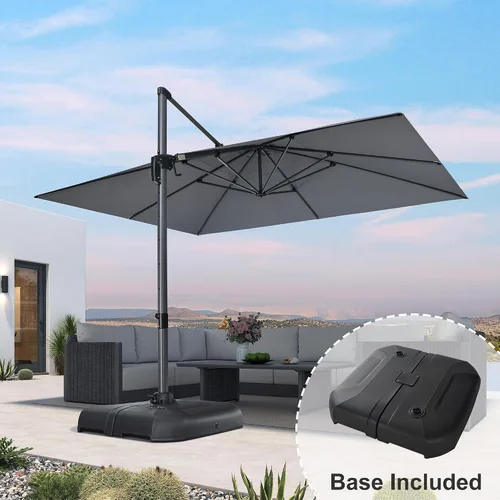 Vista 457 de PURPLE LEAF Paraguas al aire libre con base 8' x 8' protección solar verde Manzana Verde (Apple Green)