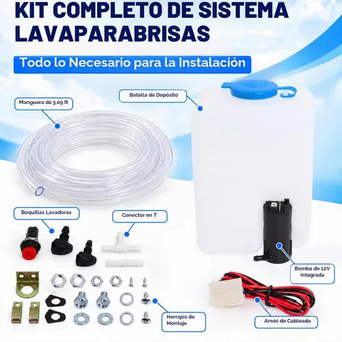 Vista 7 de Wadoy Kit de depósito de bomba de limpiaparabrisas universal 99300 depósito