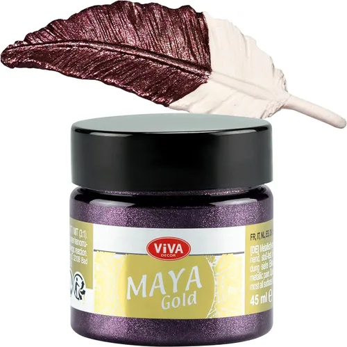 Vista 10 de Viva Decor Maya Gold (verde manzana) 1.52 onzas líquidas - Pintura acrílica metálica brillante para trabajos creativos en madera, vidrio