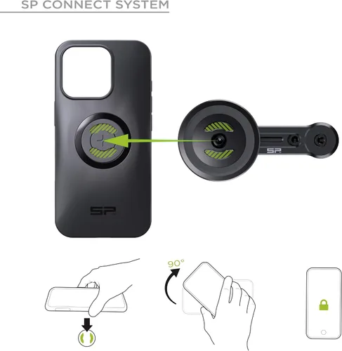 Vista 3 de SP CONNECT Moto Bundle II con módulo antivibraciones SPC+ Compatible con iPhone 11 Pro/XS/X Soporte de teléfono para motocicleta Soporte
