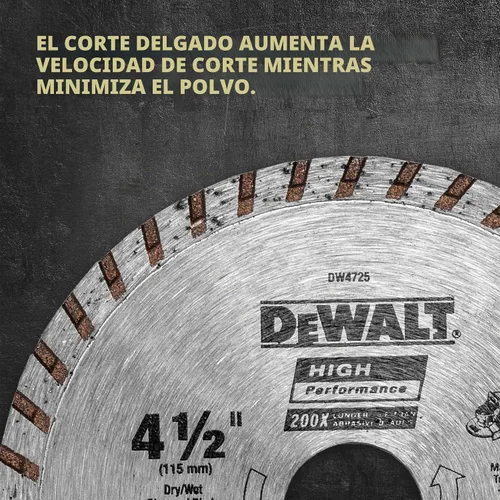 Vista 5 de Dewalt Accessories DW472 hoja de albañilería de alto rendimiento - 4.5 pulgadas