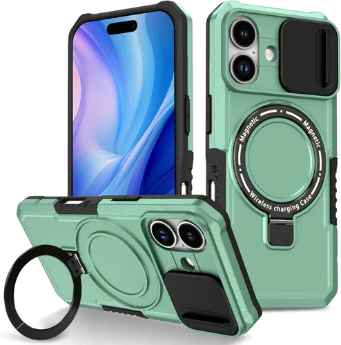Vista 155 de Funda magnética para iPhone 11, soporte de anillo con ventana corrediza, funda protectora mate a prueba de golpes para iPhone 11 6.1, fundas